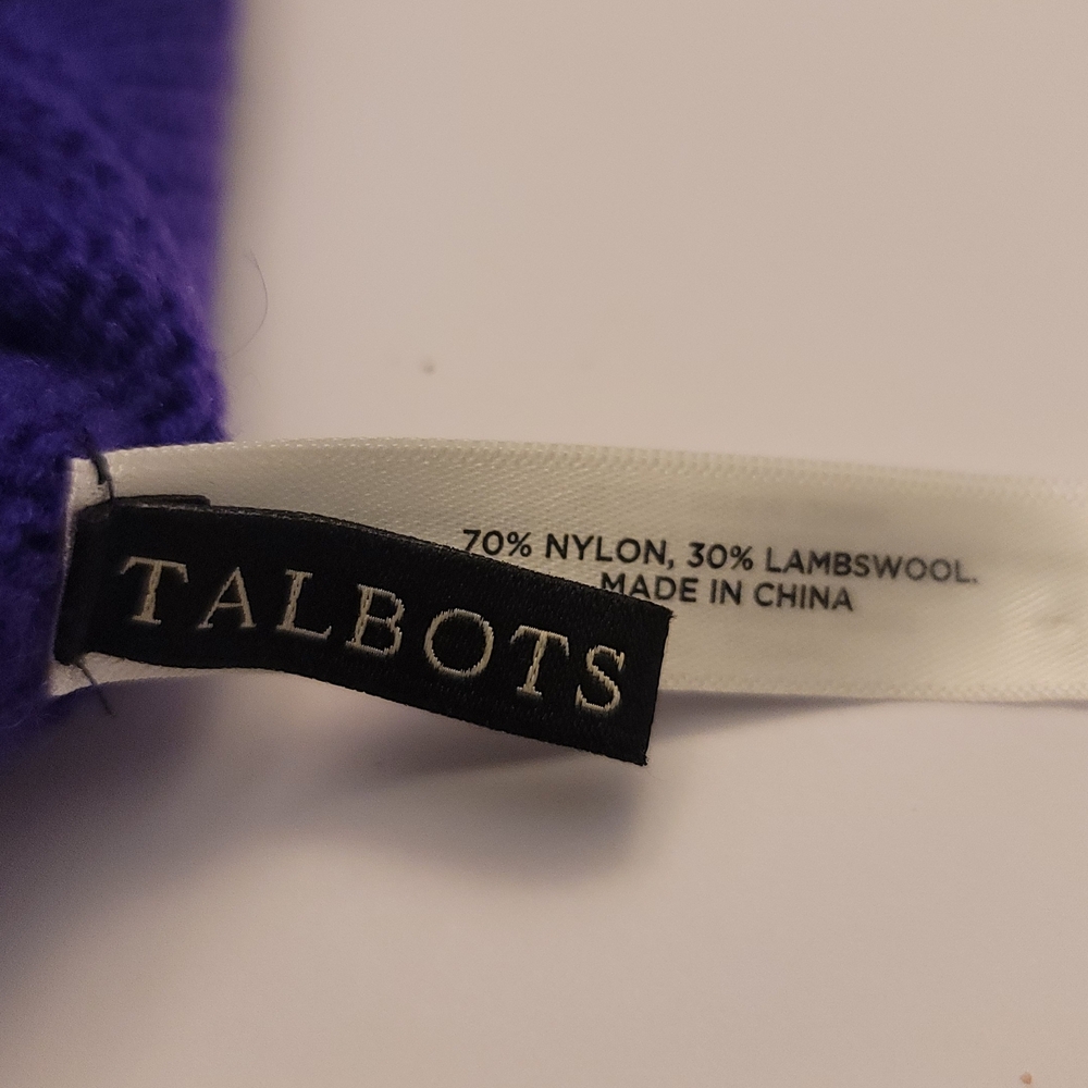 Talbots Vibrant Purple Knit Ruffled Gloves NWOT *free gift w/purchase* - Picture 5 of 7